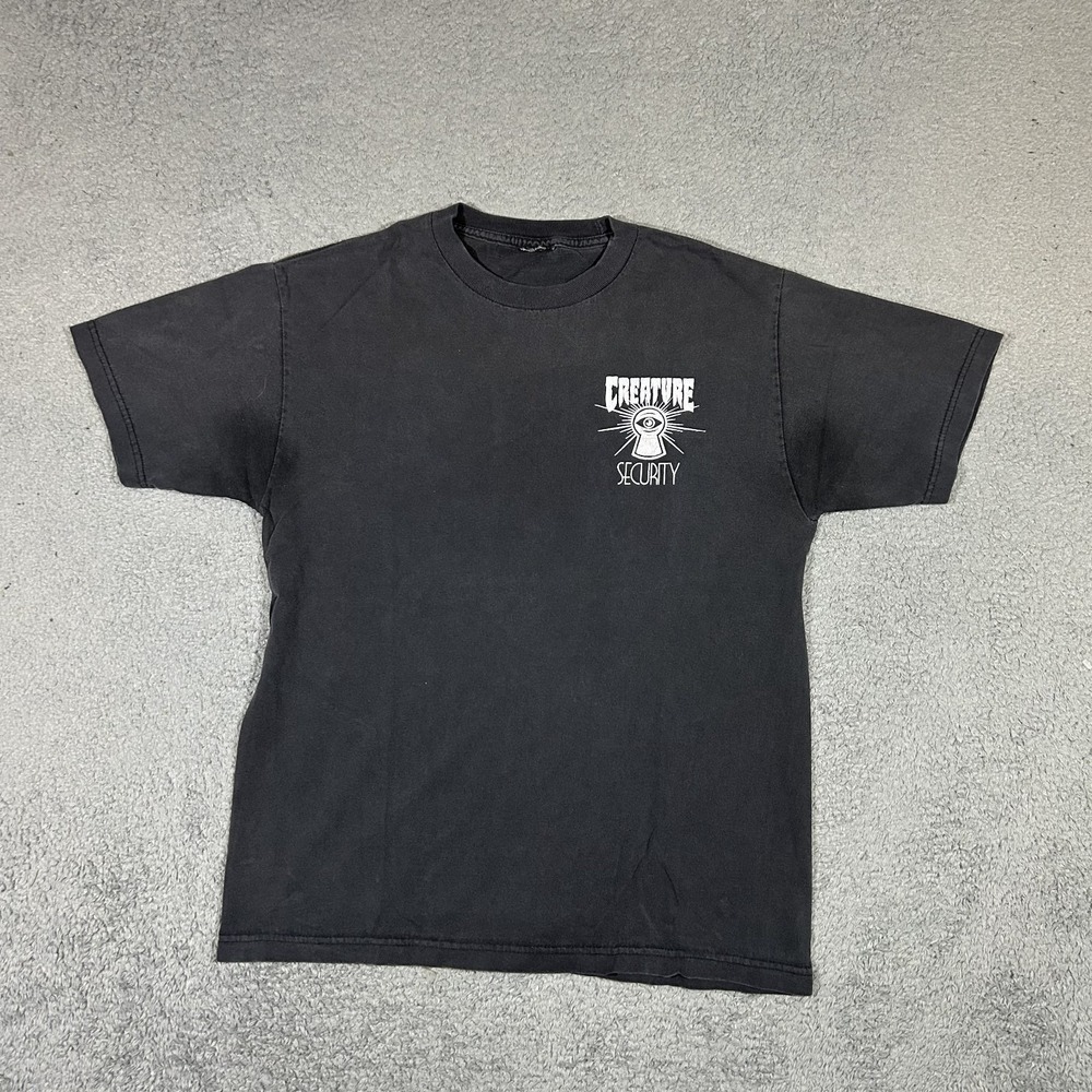 Vintage 2000s Creature Skateboards Black Graphic T-shirt Mens Medium 4015